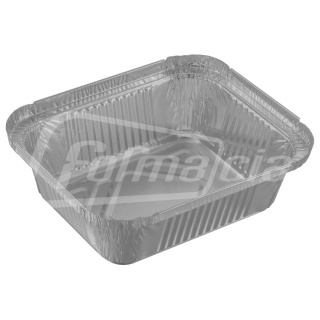R28L Wrinklewall aluminium container, t144x119, b109x84, h40 mm
