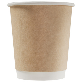 DW80-280-0274 Disposable double-wall paper cup Kraft 8 oz (250 ml)