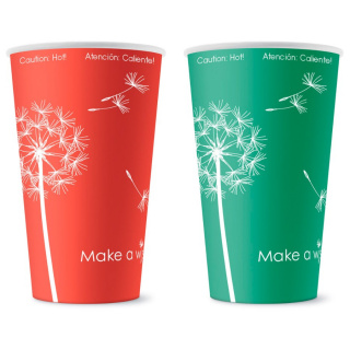 HB90-530-8931 Disposable paper cup "Make a Wish" 16 oz (400 ml)