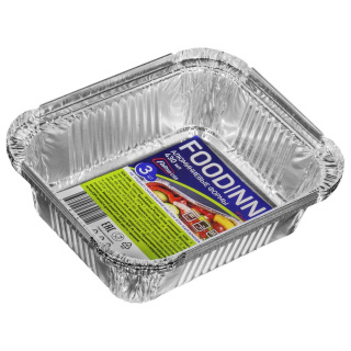 R28L-3FDN Set of aluminum container 3 pcs, 144x119х40 mm