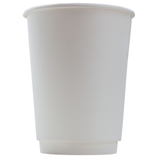 DW90-430-0000 Disposable double-wall paper cup white 12 oz (300 ml)