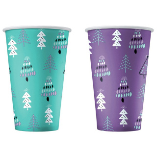 HB80-360-101647 Disposable vending paper cup "Christmas Tree" 12oz(300ml)