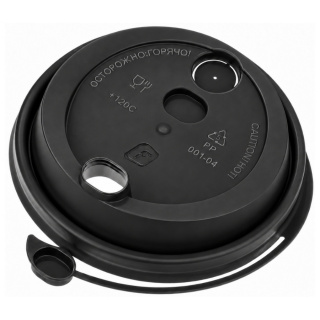 CH-90U-002 lid for cups (flip-top), d 90 mm, black