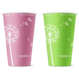 HB80-360-8935 Disposable vending paper cup "Make a Wish" 12 oz (300ml)