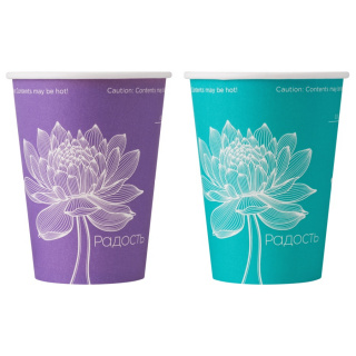 HB90-430-109903 Disposable paper cup "Lotus" 12 oz (300&nbsp;ml)