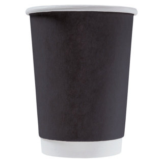DW90-430-126878 Disposable double-wall paper cup black 12 oz (300&nbsp;ml)