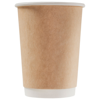 DW90-430-0321 Disposable double-wall paper cup Kraft 12 oz (300 ml)