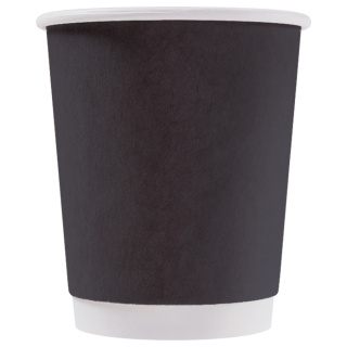 DW80-280-126872 Disposable double-wall paper cup black 8 oz (250&nbsp;ml)