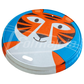 PLO-90-W1-101609 Paper sip thru lid d90 mm, tiger