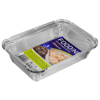 R1L-3FDN Set of aluminum container 3 pcs, 212×147×40 mm