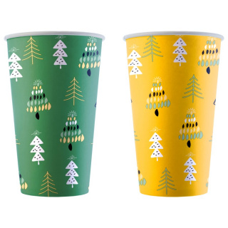 HB90-530-101645 Disposable paper cup Christmas Tree 16 oz (400 ml)