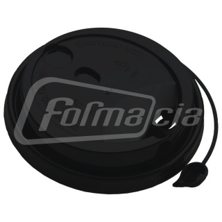 CH-90UB-K Paper cup lid d 90 mm, black, flip-top